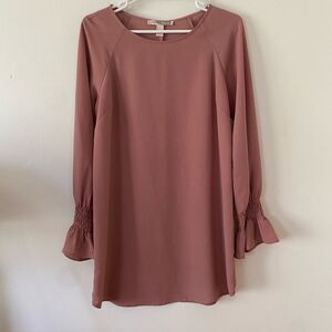 Forever 21 Contemporary Mauve Ruffle Sleeve Mini Dress Size S